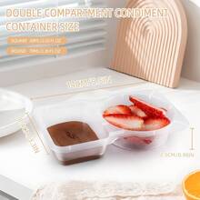 Reusable Snack Containers With Lids: 10/20/40pcs Snack Packaging Containers - Snack Box Containers Portion Control - Meal Prep Containers - Travel Dual Compartment Snack Containers - Camping Essentials - Clear - View 3