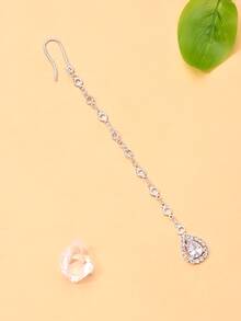 outingfit 1pc Floral Water Drop Forehead Pendant Traditional Headpiece European American Rhinestone Accessory - Multicolor - View 8