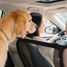 1pc Car Pet Barrier, Adjustable Dog Divider Gate, Front And Rear Seat Fence Isolator, Suitable For Cats And Dogs - 53 X 53 cm - View 5
