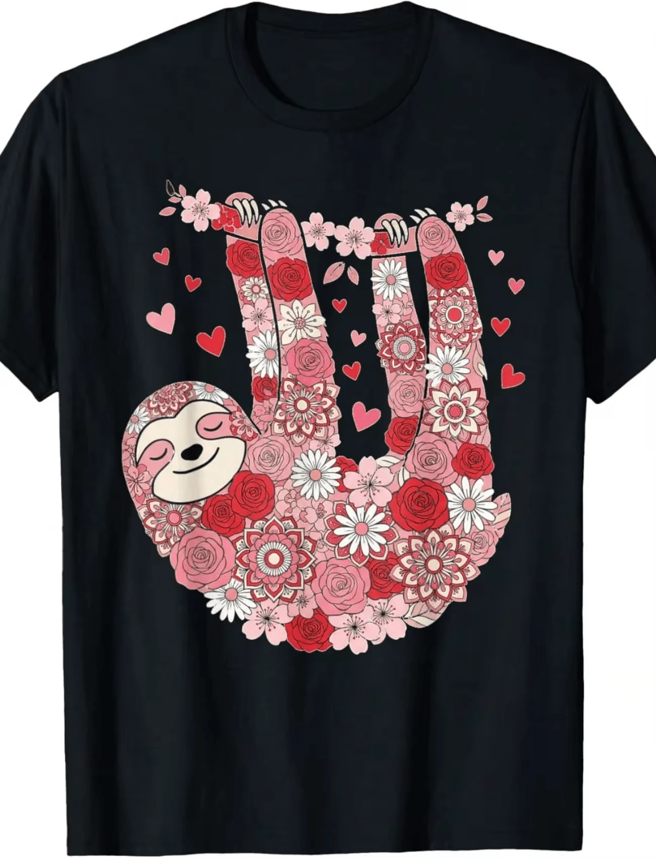 Herrkläder Kärleksfull Sengångare Alla Hjärtans Dag Söta Sengångare T-shirt Festivalkläder Dam - Svart - Visa 1