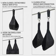 Pull-Up Bar Hanging Abdominal Training Strap, Knee And Leg Lift Suspension Strap With Arm Support, Home Gym Core Strength Training Equipment - Black - View 6