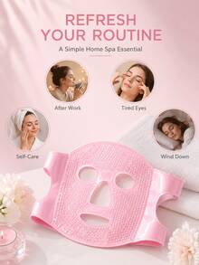 Ice Compress Mask & Eye Mask Set, Facial Ice Pack, Cold Compress Eye Mask, Reusable Ice Compress Mask And Cooling Gel Eye Mask, Dual Cold & Hot Relaxation, Moisturizing Ice Pack, Relieve Fatigue, Travel Essential, Multi-Functional Cold & Hot Compress Face/Eye Mask, Plush Cooling Ice Pack Sleep Eye Mask, Back To School Essential, Suitable For All Skin Types, Suitable For Relieving Eye Puffiness, Dark Circles, Eye Bags, Eye Fatigue, Best Christmas Gift For Women - Multicolor - View 6