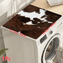 1pc Cow Print Washable Laundry Mat, Non-Slip, Waterproof, Durable, Retro Style Laundry Room Rug, Kitchen Floor Mat, Bathroom Laundry Decor - Multicolor - View 13