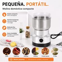 Molinillo eléctrico, molinillo de polvo de chile con especias en grano de café, molinillo de accesorios para especias para el hogar, revestimiento pequeño de acero inoxidable 304 y 4 cuchillas afiladas para molienda alta - Plateado - Ver 2