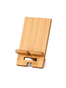 Bamboo Phone Stand With Charging Cable Slot, Compact Wooden Desktop Phone Holder, Supports Vertical And Horizontal Viewing, Suitable For Home Office, Bedside Table, Ideal For Students, Office Workers, Christmas And Father's Day Gift - Bamboo Phone Stand - View 12