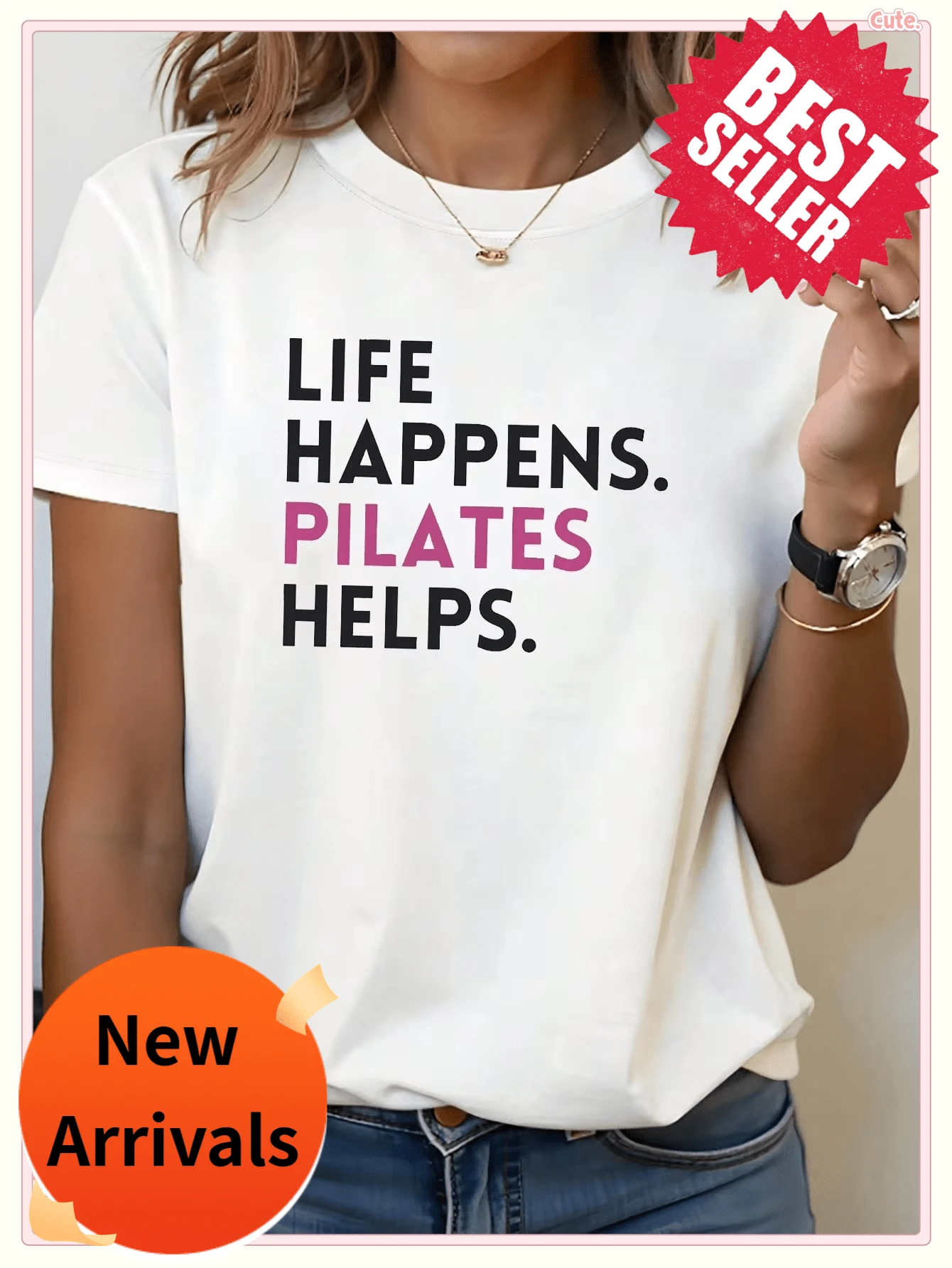 Women Outdoor Tees & Tanks - 白色 - 查看 1