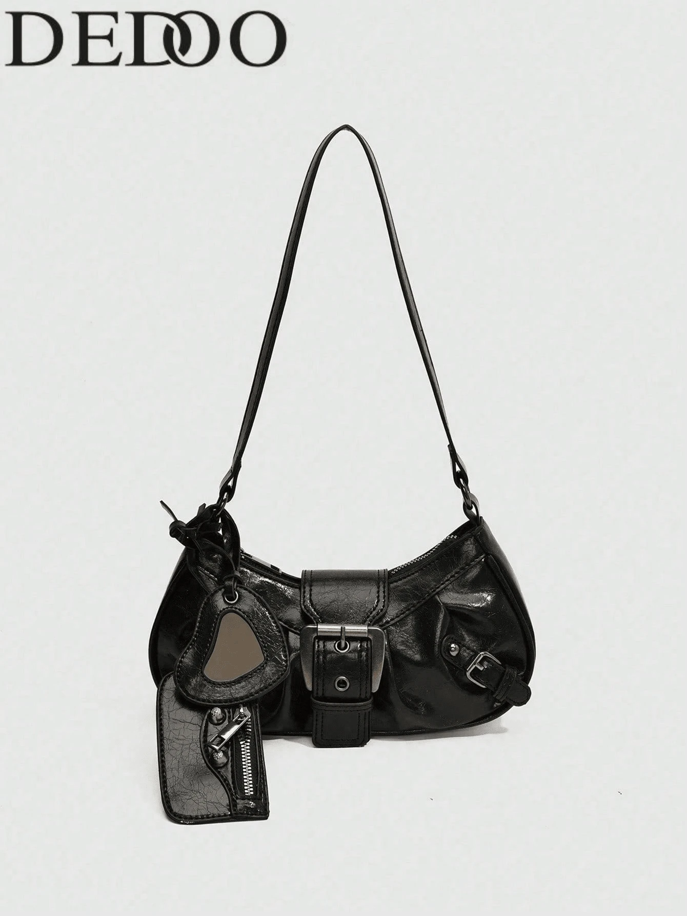 Dedoo Versatile Retro Shoulder Bag For Commuting - Black - View 1