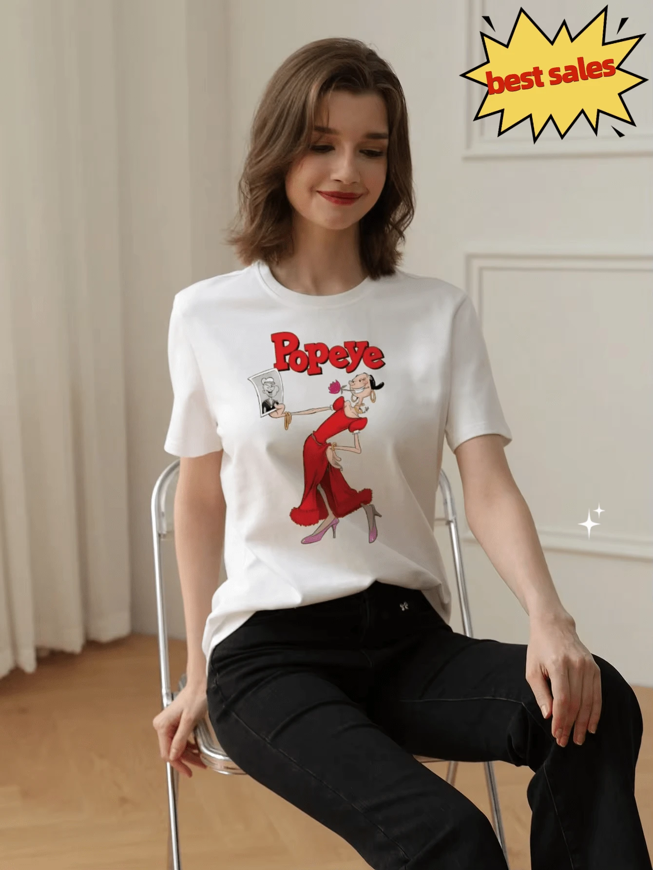 Women T-Shirts - 白色 - 查看 1