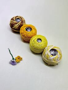 16 Colors Long Fiber Pure Lace Thread Set DIY8 Suitable For Home Multi-Function Sewing Thread. Random Colors, Can Be Used For Clothing Sewing, Hand Knitting And More. - Lace Thread - View 5