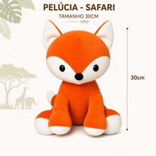 Bichinhos de Pelúcia Safari 30cm Animais da Selva Toque Macio - Tigre - Visão 5