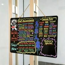 1 SET Of 10PCS Acrylic Message Board Wall-Mounted Small Blackboard, Erasable Menu Display Sign, Advertisement Board, Milk Tea And Coffee Shop Price List, Home Decoration Board - Mounting Plate - View 9