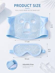 Ice Compress Mask & Eye Mask Set, Facial Ice Pack, Cold Compress Eye Mask, Reusable Ice Compress Mask And Cooling Gel Eye Mask, Dual Cold & Hot Relaxation, Moisturizing Ice Pack, Relieve Fatigue, Travel Essential, Multi-Functional Cold & Hot Compress Face/Eye Mask, Plush Cooling Ice Pack Sleep Eye Mask, Back To School Essential, Suitable For All Skin Types, Suitable For Relieving Eye Puffiness, Dark Circles, Eye Bags, Eye Fatigue, Best Christmas Gift For Women - Multicolor - View 9