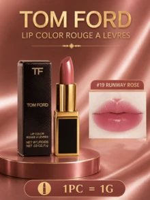 Tom Ford Black Tube Lipstick, #19 RUNWAY ROSE, 1g, Hydrating Texture, Non-Drying, Brightens Complexion, Suitable For Natural Fair Skin, Daily Commute, Dating - #19 RUNWAY ROSE-1g - View 12