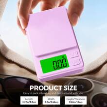 Báscula digital mini de alta precisión de 0.01g, con conversión de múltiples unidades, bandeja de pesaje de 4 pulgadas, función de tara, báscula portátil para cocina/joyería/laboratorio adecuada para uso doméstico, repostería, viajes y experimentos - Negro - Ver 2