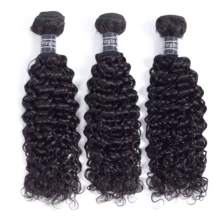 BINF Kinky Curly Human Hair Bundles 8-30 Inch Brazilian Remy Human Hair Weave Double Weft For Women Human Hair Extensions Daily Use Party Easy Change Hairstyle Curly Bundles - Natural Black - View 6