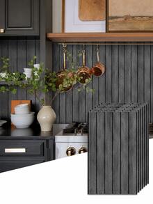 10pcs 3D Self-Adhesive Wood Grain Foam Wall Panels, Thickened Soundproof Decorative Wall Stickers, Easy DIY Home Decor, Suitable For Bedroom, Living Room, Kitchen, Ceiling And Background Wall - 30*20cm - 10pcs - View 12