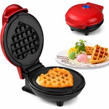Waflera Eléctrica Compacta con Forma de Corazón y Recubrimiento Antiadherente, Fácil de Almacenar, Varios Colores, Ideal para Preparaciones DIY, Amantes de la Repostería y Regalo para Regreso a Clases - Multicolor - Ver 13
