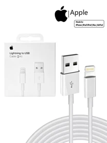 Kabel Koneksi Apple Lightning ke USB (1 meter/2 meter) - Putih - View 2