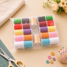 22pcs/Set Multicolor Vibrant Sewing Threads, Sewing Supplies(Random Color) - 22-color Sewing Thread Set - View 7