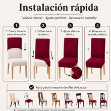 AMOROSA Chair Covers - Burgundy - View 9