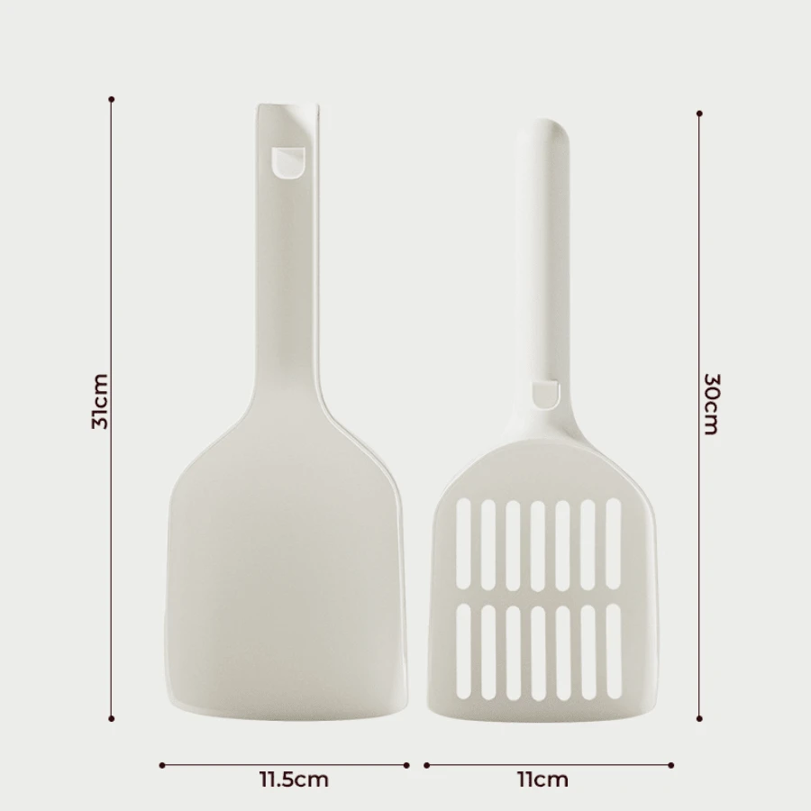 Cat Litter Shovel Plastic Cat Litter Shovel Enlarged Thickened Cat Shovel Pet Cleaning Pet Supplies - White - View 1