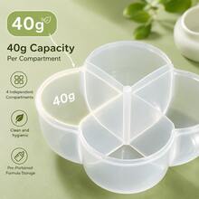 1pc 4-Grid Milk Powder Dispenser, Clover Portable Baby Milk Powder Box, Milk Powder Container For Outdoor Use, Newborn Milk Powder Divider, Suitable For Daily Travel - Multicolor - View 10