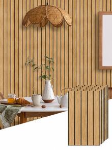 10pcs 3D Self-Adhesive Wood Grain Foam Wall Panels, Thickened Soundproof Decorative Wall Stickers, Easy DIY Home Decor, Suitable For Bedroom, Living Room, Kitchen, Ceiling And Background Wall - 30*20cm - 10pcs - View 11