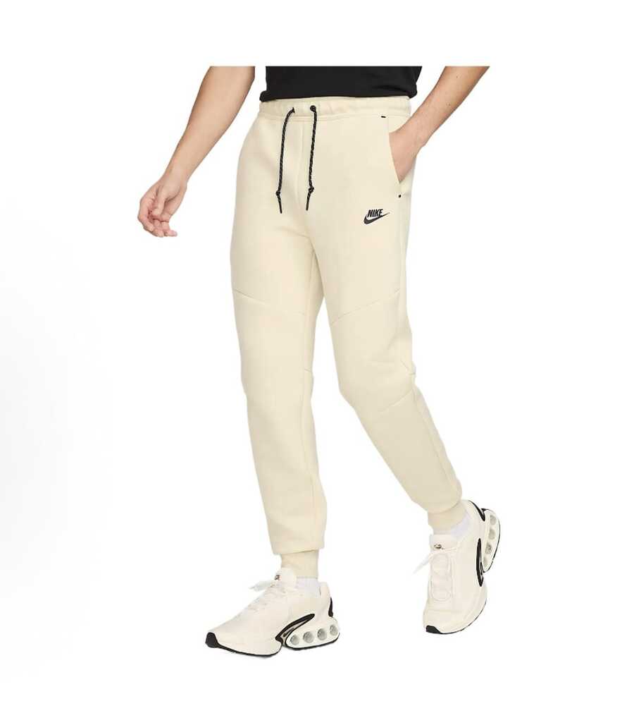 Nike Unisex Tech-Inspired Zip Hoodie Jogger Slim Fit Tapered Tracksuit With Cozy Lining Effortless Streetwear Outerwear For Men Women Sweatpants - Light Khaki Sweatpants - 查看 1