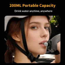 Portable Wrist Water Bottle, Ultra-Thin Soft Silicone Water Bottle With Adjustable Hook And Loop Strap And Bite Valve, 200ml Collapsible Hydration Gear, Suitable For Cycling, Running, Marathon, Hiking And Climbing, Compact Outdoor Athlete And Runner Sports Accessory - Multicolor - View 5