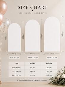 Customized Wedding Arch Fabric Decor Cover | Personalized Photo/Name/Date/Text, Polyester Double-Sided Elastic Backdrop, Party Decoration, Wedding Welcome Sign, Bridal Shower Gift, No Power Needed, Suitable For Wedding, Birthday, Party - Multicolor - View 4