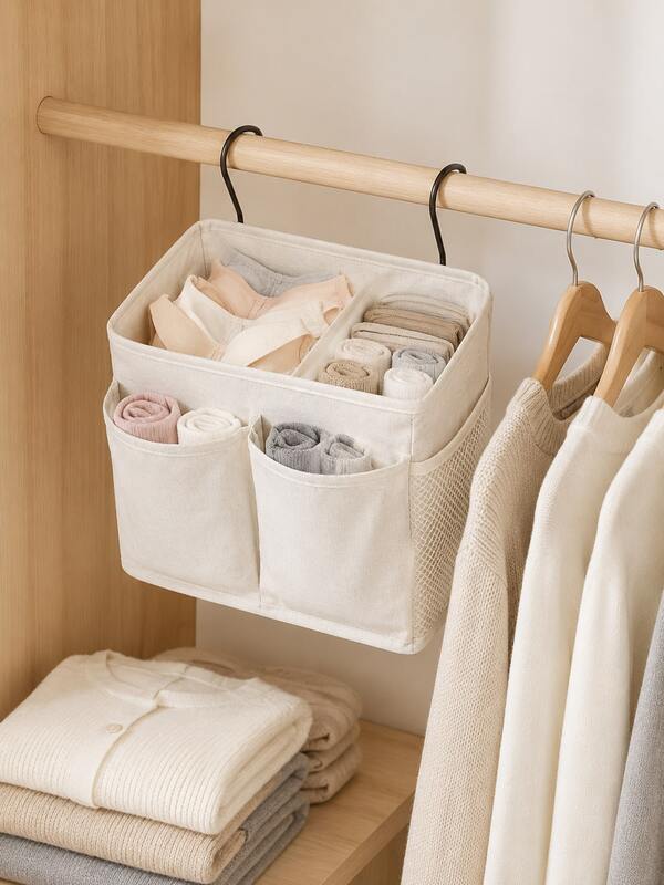 Wall-Mounted Hanging Storage Bag For Dorm, Behind-Door Hanging Organizer Pockets, Wall-Hanging Storage Bag With Pockets, Hanging Storage Basket For Dorm, Bathroom, Bedroom