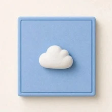 1pc 9.3*9.3cm Cloud Switch Cover, 3D Printed Switch Button Sticker, Home Switch Concealment Decor, Switch Protective Shell - Cloud-shaped Lid - View 12
