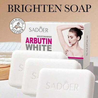 100g,3PCS,SADOER Whitening Soap, Cleaning, Bathing, Cleansing, Handmade Soap, Cross Border Foreign Trade Wholesale