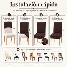 AMOROSA Chair Covers - Coffee Brown - View 9
