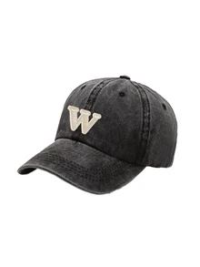 1pc Fashion Black 26 Letter Patch Minimalist Duck Bill Cap, Curved Brim Dad Hat, Outdoor Adjustable All-Season Face-Slimming Versatile Baseball Cap - Black - View 14