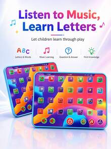 Alphabet Learning Tablet, Learn Alphabet, ABC, Numbers, Colors, Music And Words, Interactive Toddler Educational Toy, Suitable Gift For 3, 4, 5 Years Old Boys And Girls - 002 Tablet - View 5