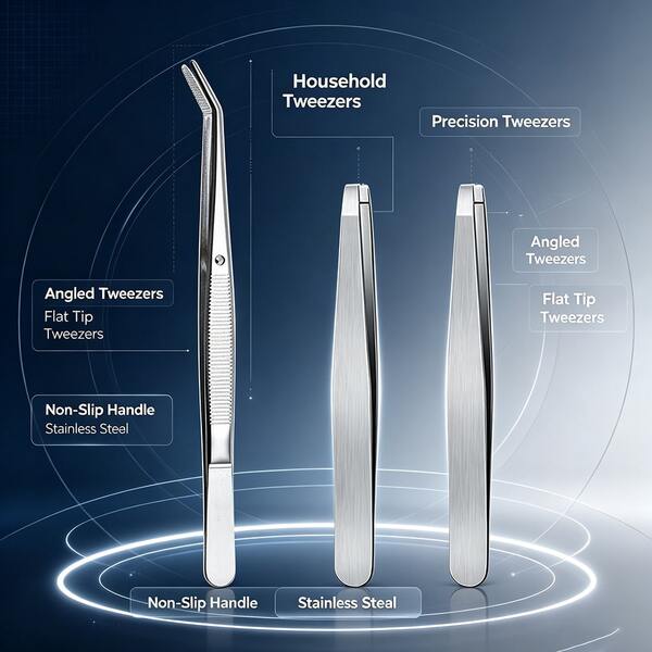 Compact Handheld Stainless Steel Craft Tweezers Precise Alignment Tips For Amateur Crafters Ornament Inlay Work Fetch Small Parts And Remove Unwanted Fine Face Hairs