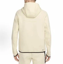 Nike Unisex Tech-Inspired Zip Hoodie Jogger Slim Fit Tapered Tracksuit With Cozy Lining Effortless Streetwear Outerwear For Men Women - Light Khaki Hoodie - 查看 2