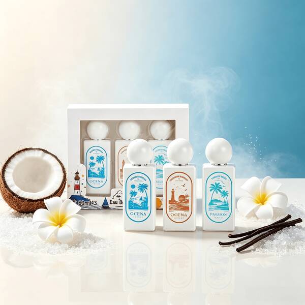 1 Set (50mlx3pcs/Set) Sea Salt & Coconut Fragrance Spray Gift Set, Floral & Fruity Air Freshener, Blend Of Jasmine, Coconut, Sea Salt, Lychee, Vanilla, Essential For Odor Removal All Year Round, Suitable For Bedroom, Bathroom, Summer, Travel, Date, Party And Other Occasions, Birthday Gift, Holiday Gift