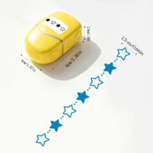 1pc 4-In-1 Multifunctional Roller Stamp For Journaling, Scrapbooking, Marking And Note-Taking - Self-Inking Roller Stamp With Heart, Flower And Star 3 Design Patterns To Choose From, Suitable For Note Partitioning, Journal Layout, Border Decoration, Easy To Operate, Creative, Reusable, Learning And Office Efficiency Tool, Back To School Season, Teacher Appreciation Season/ Must-Have Gift For Friends - Warm Yellow Automatic Ink Rolling Journal Stamp - View 10