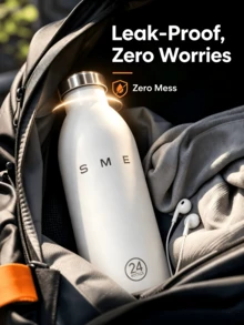SMEGGEMS 時尚 240ml 不鏽鋼保溫杯，不鏽鋼真空杯，防漏可重複使用雙層杯，適用於熱飲和冷飲，汽水、水果茶、果汁、咖啡等，絕佳咖啡禮物 - 白色 - 查看 6