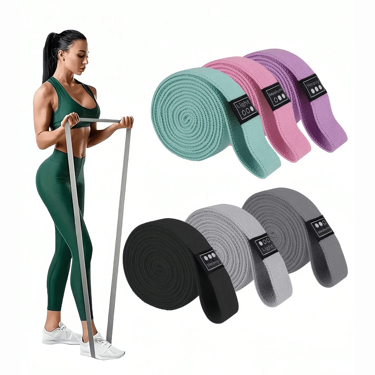 Multifunctional Resistance Band, Suitable For Everyone, Ideal For Glute And Shoulder Workout, Body Shaping, Pilates, Dance Training, Strength Training And Yoga Stretching Gym Accessory, Yoga Pilates Equipment Resistance Band Strap