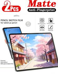 2片裝磨砂紙感螢幕保護膜 防眩光、防指紋、防刮，適用於 Galaxy Tab S9 FE A9 A11+ 12.4吋 / 適用於 iPad Air Pro 11 13 / 9代/10代/11代/12代 / 適用於小米 / 適用於華為 Matepad / Honor Office / 繪圖書寫軟膜，非玻璃 - Matte - 查看 96