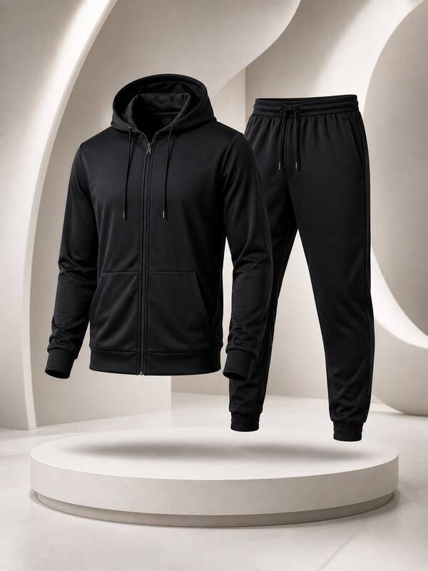 Conjunto Masculino Dry Performance Tecido Esportivo Chimpa Blusão Com Capuz e Calça