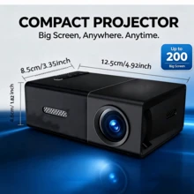 Nuevo Proyector LED Portátil Mini YG300 para el Hogar, Soporta Rotación de 180° y Corrección de Keystone, Altavoz Integrado; Compatible con USB, Teléfono, Computadora, TV, Soporta Espejo de Pantalla de Teléfono por Cable, Compacto y Fácil de Transportar - 1080P - Ver 4