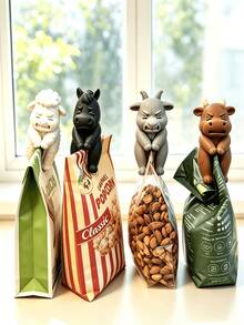 Bag Sealing Clips, Animal Shaped Keep Your Coffee, Cereal, Candy And Snack Bags Tightly Sealed, Kitchen Gadget, Kitchen Gift, Surprise Gift For Friends And Parents - View 6