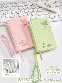 1 Pc Mini Pocket Notebook, Thick Portable Small Memo Pad, Cute Cartoon Blank Journal For Daily Notes, Check-In, Diary, Quick Writing, Students, Doctors, Office, School Supplies & Stationery - Multiple Options Available - View 8