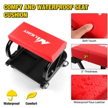 Nilight Rolling Mechanic Seat, 250 LBS Capacity Padded Mechanic Stool With Tool Tray Storage, Auto Repair,Red - A - View 4