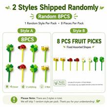 WGROOM 8pcs/16pcs Plastic Random Color Fruit Forks, Disposable Dessert Cake Fruit Picks, Kitchen Dessert Forks, Suitable For Wedding, Banquet, Gift, Birthday - Multicolor - View 12