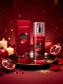 1pc 100ml And 20ml Luxury Pomegranate Fragrance Spray, Long-Lasting Air Freshener, Affordable Alternative To Big Brands, Essential For Vacations, Suitable For Indoor/Outdoor, Bathroom, Dates, Parties And Holidays For Deodorizing And Fragrance Enhancement, Excellent Gift Choice - Multicolor - View 1